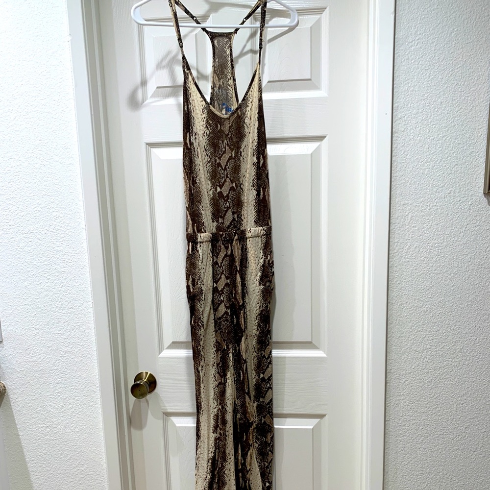 Blue Life snakeskin long romper XS